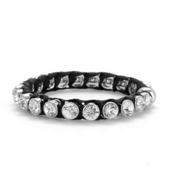 Betsey Johnson® Black Crystal Bangle Bracelet