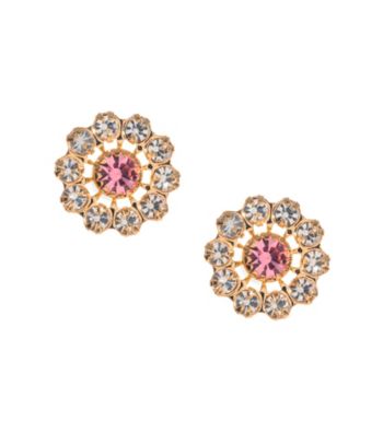 Betsey Johnson® Pink Crystal Stud Earrings