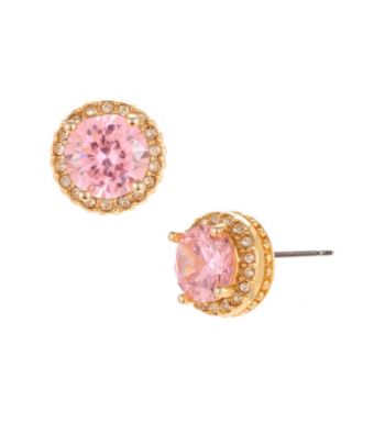 Betsey Johnson® Pink Crystal Pink Stud Earrings
