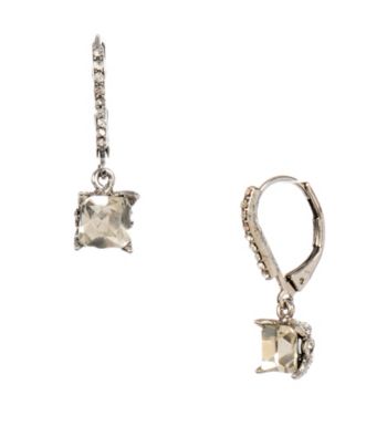 Betsey Johnson® Square Crystal Drop Earrings