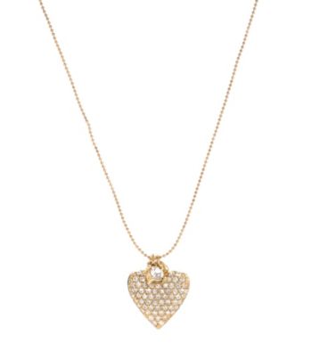 Betsey Johnson® Crystal Heart Pendant Necklace