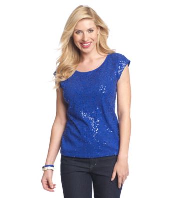 Relativity® Scatter Sequin Tee