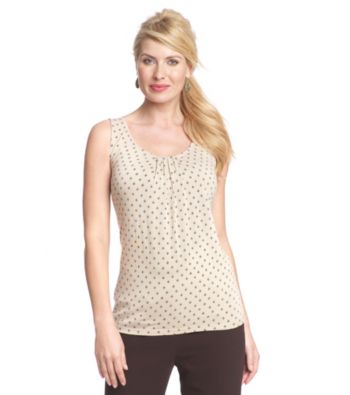 Relativity® Career Pleatneck Print Tank