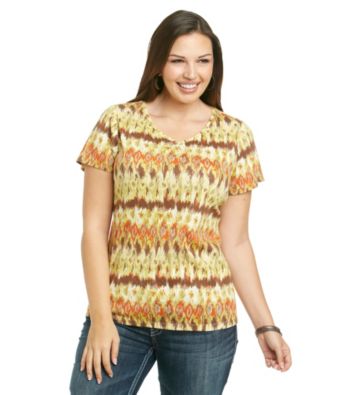 Relativity® Plus Size Vneck Tee