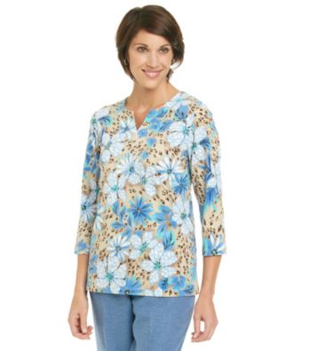Alfred Dunner® St. Regis V-Neck Floral Top