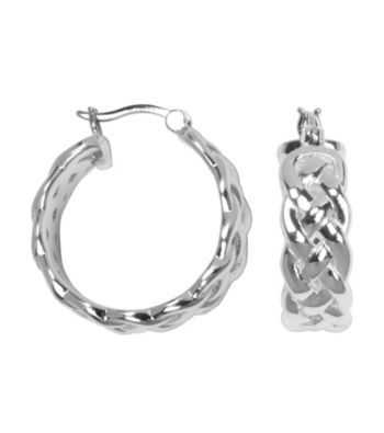 Aluminum Woven Hoop Earrings