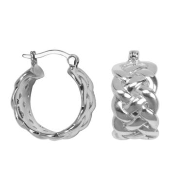 Aluminum Woven Hoop Earrings
