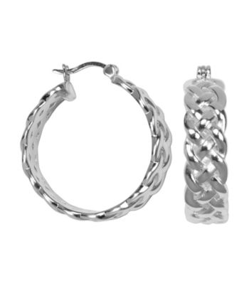 Aluminum Woven Hoop Earrings