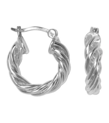 Aluminum Hoop Bamboo Earrings