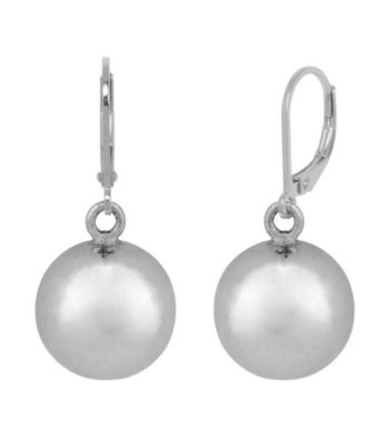 Aluminum Leverback Ball Earrings