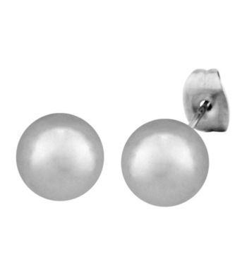 Aluminum Stainless Steel Post Ball Earrings