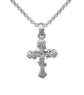 Aluminum Cross Pendant On Rolo Chain
