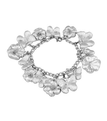 Aluminum Butterfly & Magnolia Bracelet