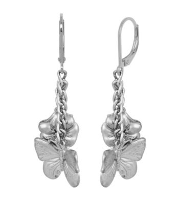 Aluminum Butterfly Leverback Earrings