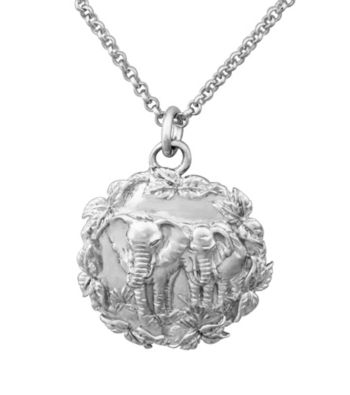Aluminum Elephant Pendant On Rolo Chain