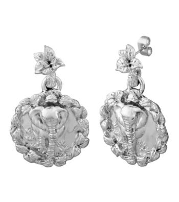 Aluminum Post Elephant Earrings
