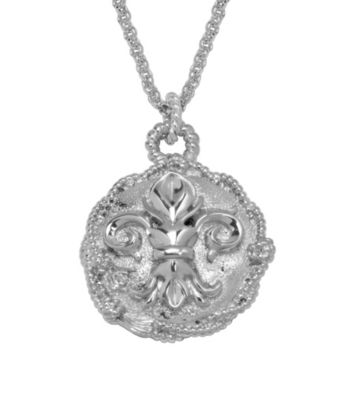 Aluminum Fleur De Lis Pendant On Rolo Chain