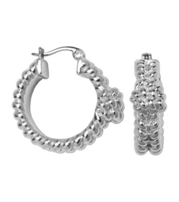 Aluminum Hoop Rope Earrings