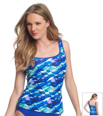 Relativity® Blue Waves Tankini Swimwear Top
