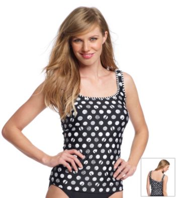 Relativity® Dot Tankini Swimwear Top