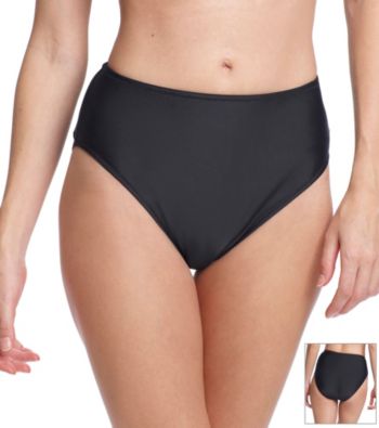 Relativity® Solid Black Brief Swimwear Bottom