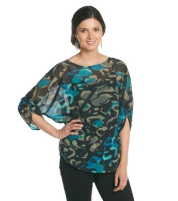 Nine West Jeans Kiersten Animal Print Peasant