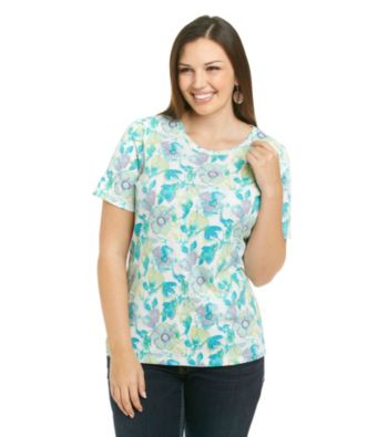 Studio Works® Plus Size Flower Knit Top