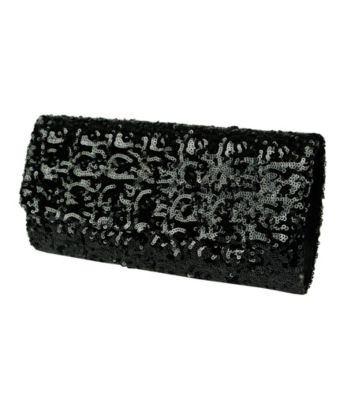 Jessica McClintock® Black Sequin Clutch