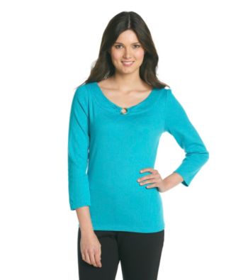 Rafaella® Scoopneck With Metal Ring