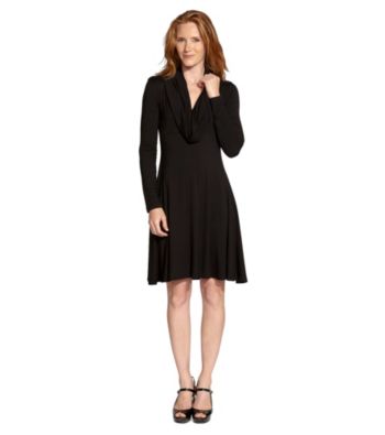 Karen Kane® Black Cowlneck Dress