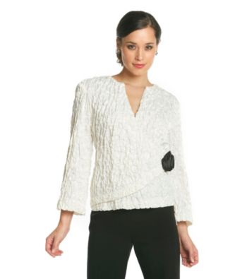 Cachet® Charmeuse Crinkle Top