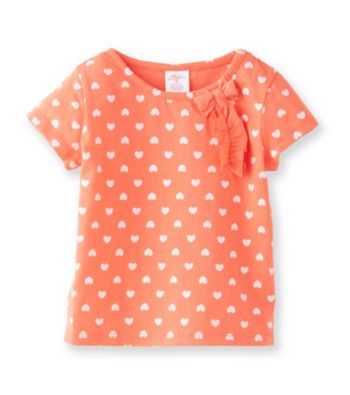 Little Miss Attitude Girls' 2T-6X Heart Self Bow Tee