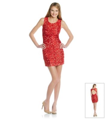 Trixxi® Juniors' Red Lace Dress