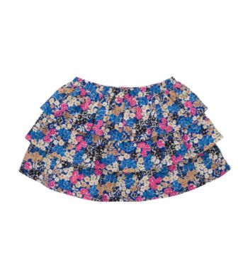 OshKosh B'Gosh® Girls' 4-6X Blue Floral Tiered Skort