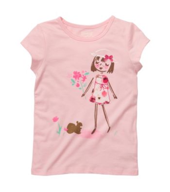 OshKosh B'Gosh® Girls' 4-6X Pink Short Sleeve Girl Tee