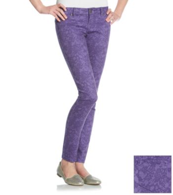 Blue Spice® Juniors' Lace Print Skinny Jeans