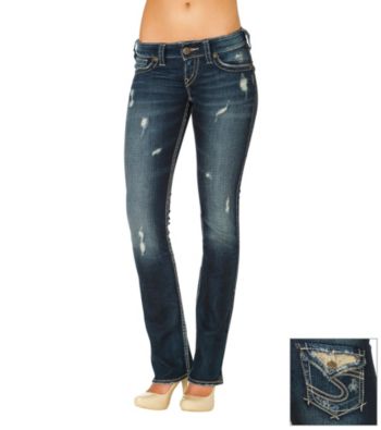 Silver Jeans Co. McKenzie Straight Fit Low-Rise Bootcut Jeans