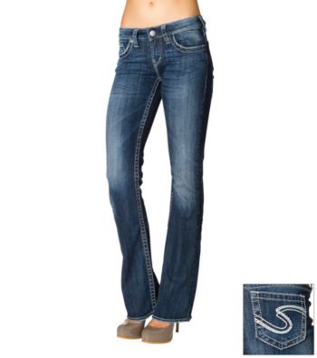 Silver Jeans Co. Aiko Slightly Curvy Fit Mid-Rise Bootcut Jeans