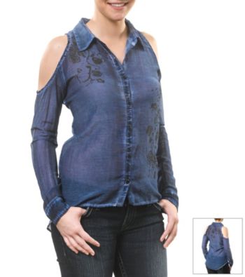 Silver Jeans Co. Cold-Shoulder Shirt