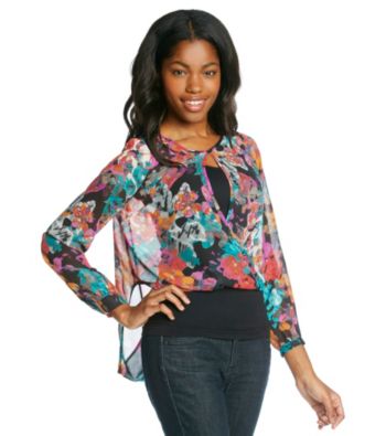 XOXO® Juniors' Open Back Twist Top