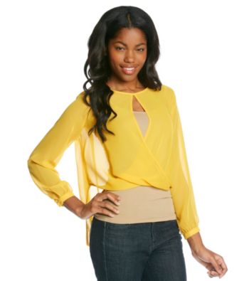 XOXO® Juniors' Open Back Twist Top