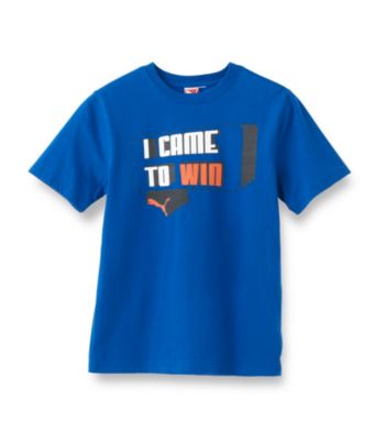 PUMA® Boys' 8-20 Blue Short Sleeve 
