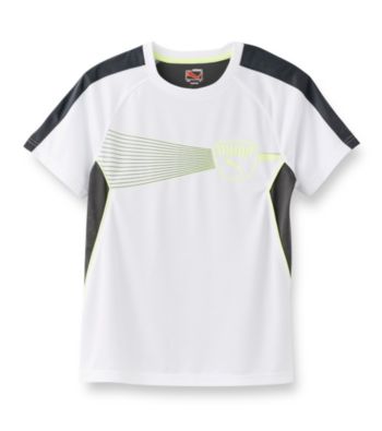 PUMA® Boys' 8-20 White Short Sleeve Cool Cell Exertion Tee