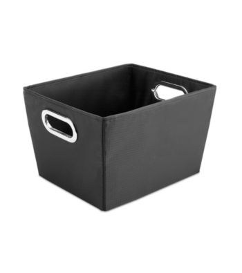 LivingQuarters Black Rip Stop Storage Tote