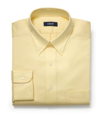 Izod® Men's Big & Tall Yellow Long Sleeve Dress Shirt