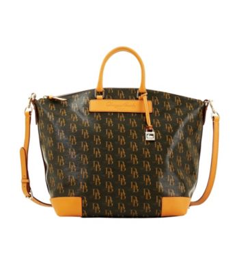 Dooney & Bourke® 1975 Signature Vanessa - Brown with Biscuit Trim