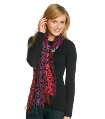 V. Fraas Scrunched Scroll Print Scarf