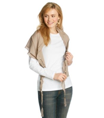 V. Fraas Embellished Diamond Shape Scarf