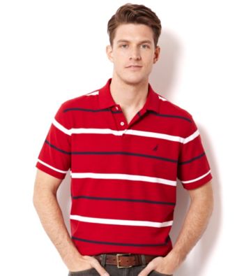Nautica® Men's Stripe Short Sleeve Polo