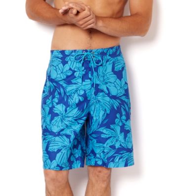 Nautica® Men's Breezy Blue Floral Print Swim Shorts
